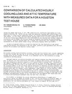 CH-81-18-1 — Comparison of Calculated Hourly Cooling Load and Attic Temperature with Measured Data for a Houston Test House