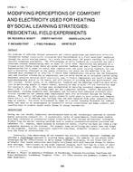 CH-81-05-1 — Modifying Perceptions of Comfort and Electricity Used for Heating by Social Learning Strategies: Residential Field Experiments