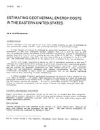 CH-81-02-1 — Estimating Geothermal Energy Costs in the Eastern United States