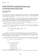 CH-81-14-1 — Pump Energy Conservation and Flow Balance Analysis