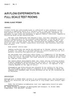 CH-81-17-2 — Airflow Experiments in Full Scale Test Rooms