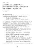 CH-81-06-1 — Acoustic and Aerodynamic Characteristics of Duct Silencers for Air-Handling Systems