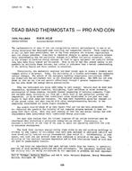 CH-81-11-1 — Dead Band Thermostats Pro and Con