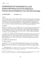 LA-80-09-2 — Comparison of Experimental and Computer-Predicted Performance for Six Solar Domestic Hot Water Systems