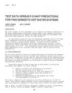 CI-81-07-2 — Test Data versus F-Chart Predictions for Two Domestic Water Heating Systems