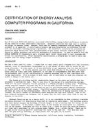 LA-80-08-1 — Certification of Energy Analysis Computer Programs in California