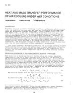 CI-2641 — Heat and Mass Transfer Performance of Air Coolers under Wet Conditions