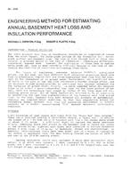 CI-2656 — Engineering Method for Estimating Annual Basement Heat Loss and Insulation Performance