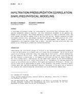 DV-80-09-3 — Infiltration-Pressurization Correlation: Simplified Physical Modeling