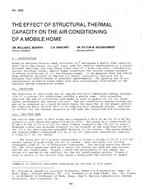 CI-2650 — The Effect of Structural Thermal Capacity on the Air Conditioning of a Mobile Home