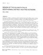 CI-81-11-2 — Design of the Klamath Falls Geothermal District Heating Network