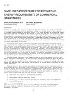 CI-2647 — Simplified Procedure for Estimating Energy Requirements of Commercial Structures