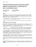 CI-81-03-2 — Calculating Building Heating Loads Using the Frequency Response of Multilayered Slabs