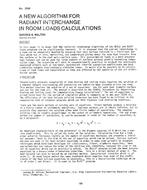 2599 — A New Algorithm for Radiant Interchange in Room Loads Calculations