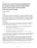 LA-80-01-1 — A Study of the Effects and Economics of Capacity Modulation on Seasonal Energy Efficiency Ratios (SEER) for Air Conditioners