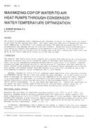 DV-80-03-2 — Maximizing COP of Water-to-Air Heat Pumps through Condenser Water Temperature Optimization