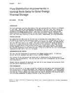 TO-82-09-4 — Flow Distribution Improvements in Vertical Rock Beds for Solar Energy Thermal Storage