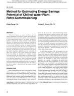 SA-12-005 — Method for Estimating Energy Savings Potential of Chilled Water Plant Retro-Commissioning