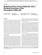 SA-12-024 — Modeling Phase Change Materials with a Building Simulation Code Developed in MATLAB