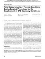 SA-12-023 — (RP-1397) Field Measurements of Thermal Conditions During Surgical Procedures for the Development of CFD Boundary Conditions