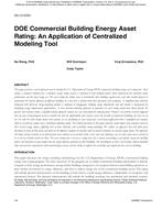 SA-12-C023 — DOE Commercial Building Asset Rating: An Application of Centralized Modeling Tools