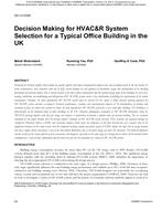 SA-12-C028 — Decision Making for HVAC&R System Selection for a Typical Office Building in the UK