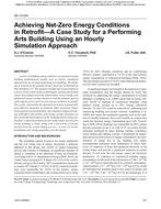 SA-12-029 — Achieving Net-Zero Energy Conditions in Retrofit – A Case Study for a Performing Arts Building Using an Hourly Simulation Approach