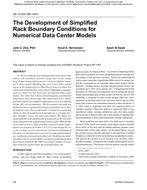 SA-12-009 — The Development of Simplified Rack Boundary Conditions for Numerical Data Center Models