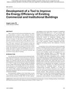 SA-12-013 — Development of a Tool to Improve the Energy Efficiency of Existing Commercial and Institutional Buildings