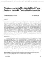 Risk Assessment of Residential Heat Pump Systems Using 2L Flammable Refrigerants