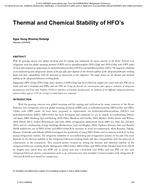 Thermal and Chemical Stability of HFOs