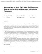 Alternatives to High GWP HFC Refrigerants: Residential and Small Commercial Unitary