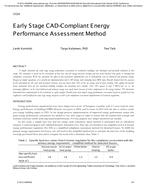 Early Stage CAD-Compliant Correlation Based Energy Performance Assessment Method for Residential Buildings