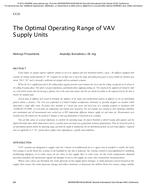 The Optimal Operating Range of VAV Supply Units