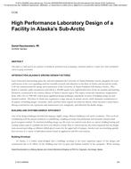 High Performance Laboratory Design of a Facility in Alaska's Sub-Arctic