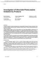 Investigation of Ultraviolet Photocatalytic Oxidation by-Products