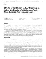 Effects of Ventilation and Air Cleaning on Indoor Air Quality of An Indoor Swimming Pool – Mass Balance Analysis Approach