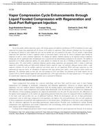 Vapor Compression Cycle Enhancements Through Liquid Flooded Compression with Regeneration and Dual-Port Refrigerant Injection