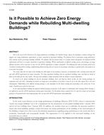 Is It Possible to Achieve Zero Energy Demand While Rebuilding Multi-Dwelling Buildings?