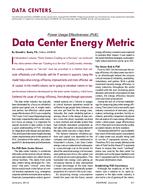 Data Centers: Data Center Energy Metric, Power Usage Effectiveness (PUE)