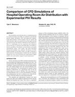 DA-13-007 — Comparison of CFD Simulations of Hospital Operating Room Air Distribution with Experimental PIV Results