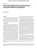 DA-13-026 — A Variable Refrigerant Flow Heat Pump Computer Model in EnergyPlus