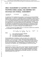 BO-2371(RP 144) — Direct Measurement of Clothing Heat Transfer Properties During Sensible and Insensible Heat Exchange with Thermal Environment