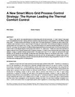 DE-13-C009 — A New Smart Micro Grid Process Control Strategy: The Human Leading the Thermal Comfort Control