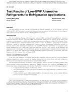 DE-13-C027 — Test Results of Low-GWP Alternative Refrigerants for Refrigeration Applications