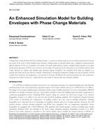 DE-13-C003 — An Enhanced Simulation Model for Building Envelopes with Phase Change Materials