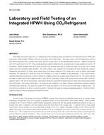 DE-13-C038 — Laboratory and Field Testing of an Integrated HPWH Using CO2 Refrigerant