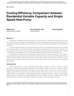 DE-13-C017 — Cooling Efficiency Comparison Between Residential Variable-Capacity and Single-Speed Heat Pump