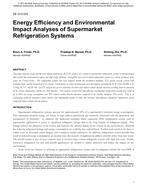 DE-13-C029 — Energy Efficiency and Environmental Impact Analyses of Supermarket Refrigeration Systems