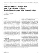 DE-13-003 — Effective Height Changes with Heat Flux Variation Due to a Single-Stage Infrared Tube Heater System